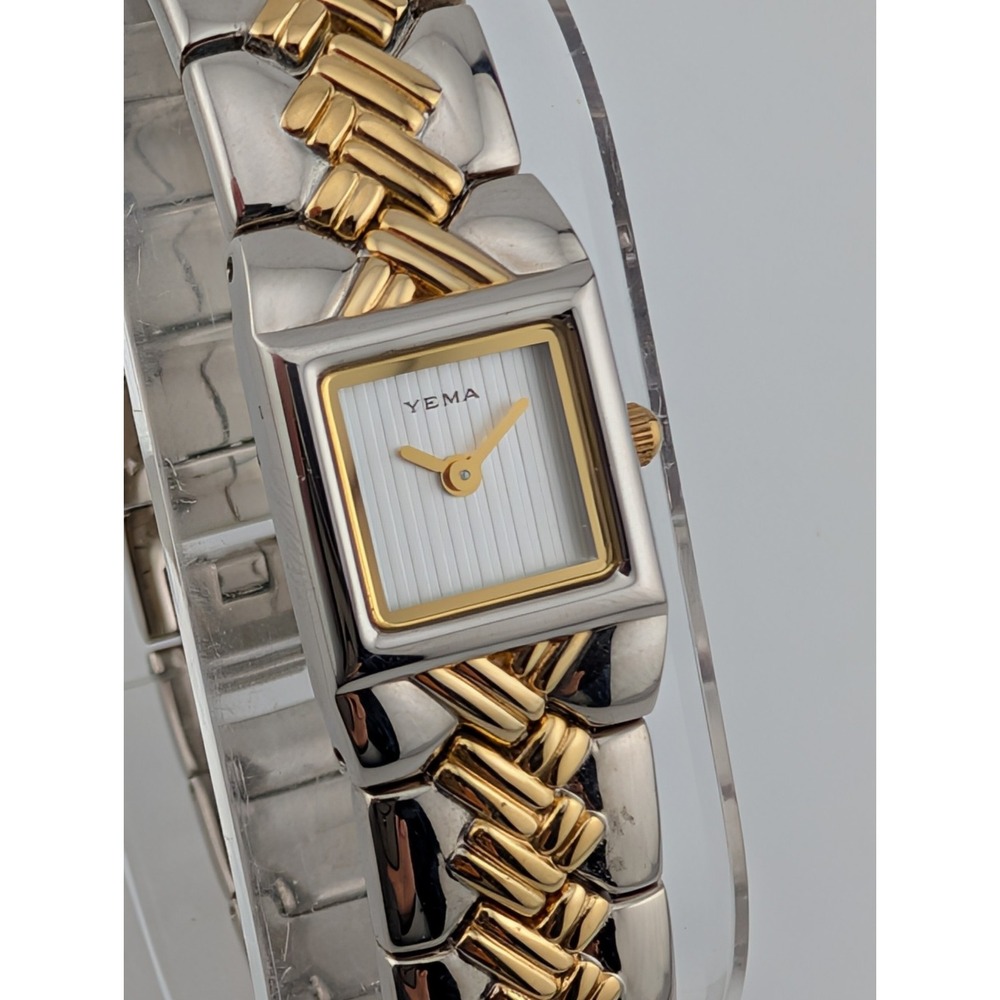 Yema Seiko Watch Women 17mm Case Two Tone 7.25" Band- New Battery